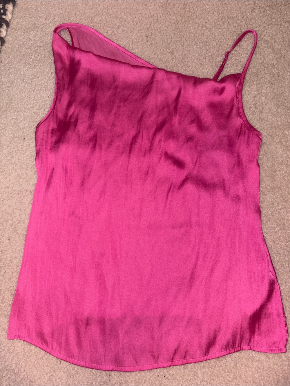 Women’s Fuchsia Satin Cami Top - Slip Tank